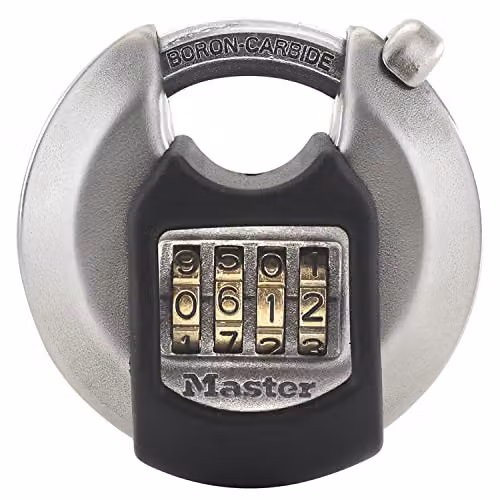 Master Lock Stainless Steel Combination Padlock in Silver, 70 mm