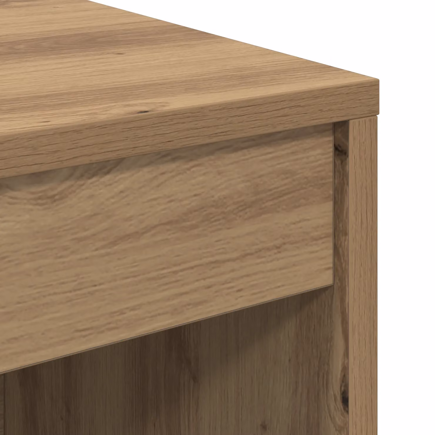 Berkfield Home Artisan Oak Writing Desk in Brown, W/D/H: 80 x 40 x 76 cm – 4