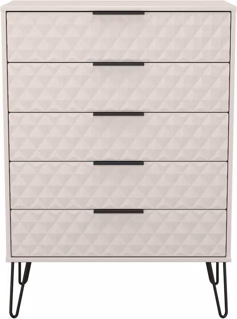 2 U Islay 5 Drawer Chest in Taupe and Black