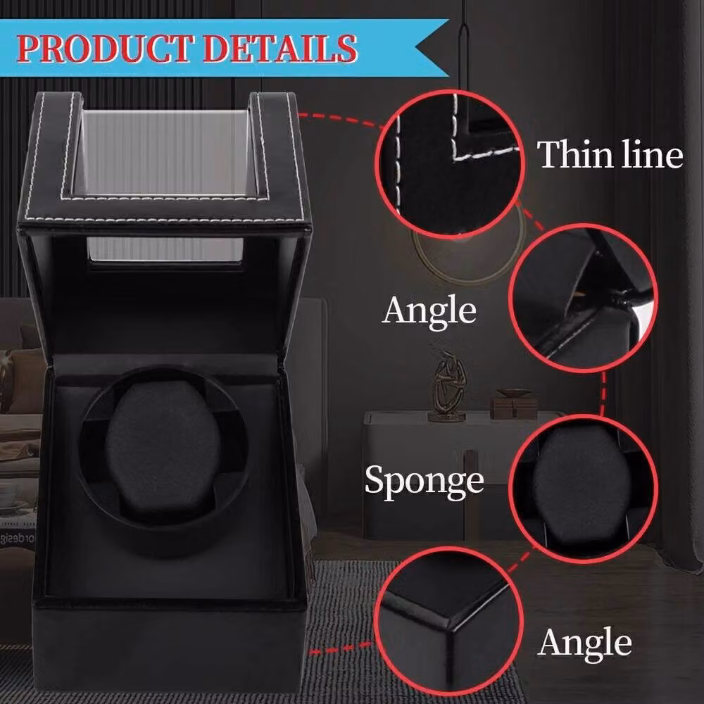 Havendro Single Rotating Watch Winder Display Case in Black – 2