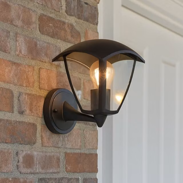 CGC VIOLET Black Outdoor Up Lighter Lantern Wall and Post Light