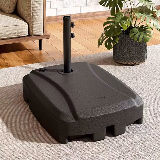 Livingandhome Black Plastic Free Standing Parasol Base