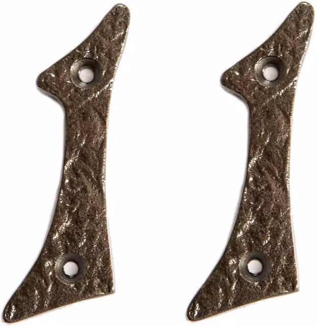 Hammer and Tongs Rustic Iron Number 1 Wall Numeral, Grey, Pack of 2, Height: 8 cm – 3