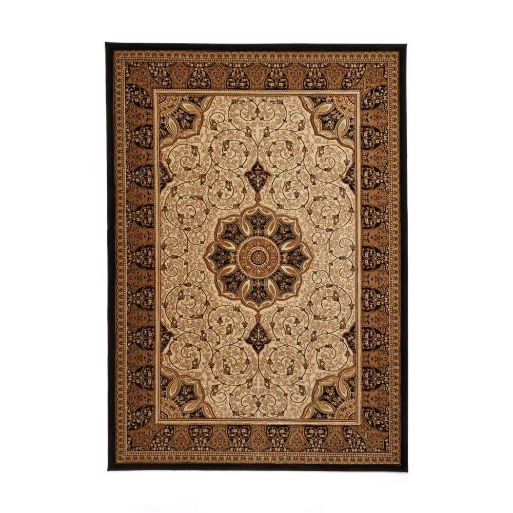The Rug Shop UK Traditional Stain-Resistant Easy Care Floral Area Rug in Beige, W: 280 cm, D: 380 cm – 7