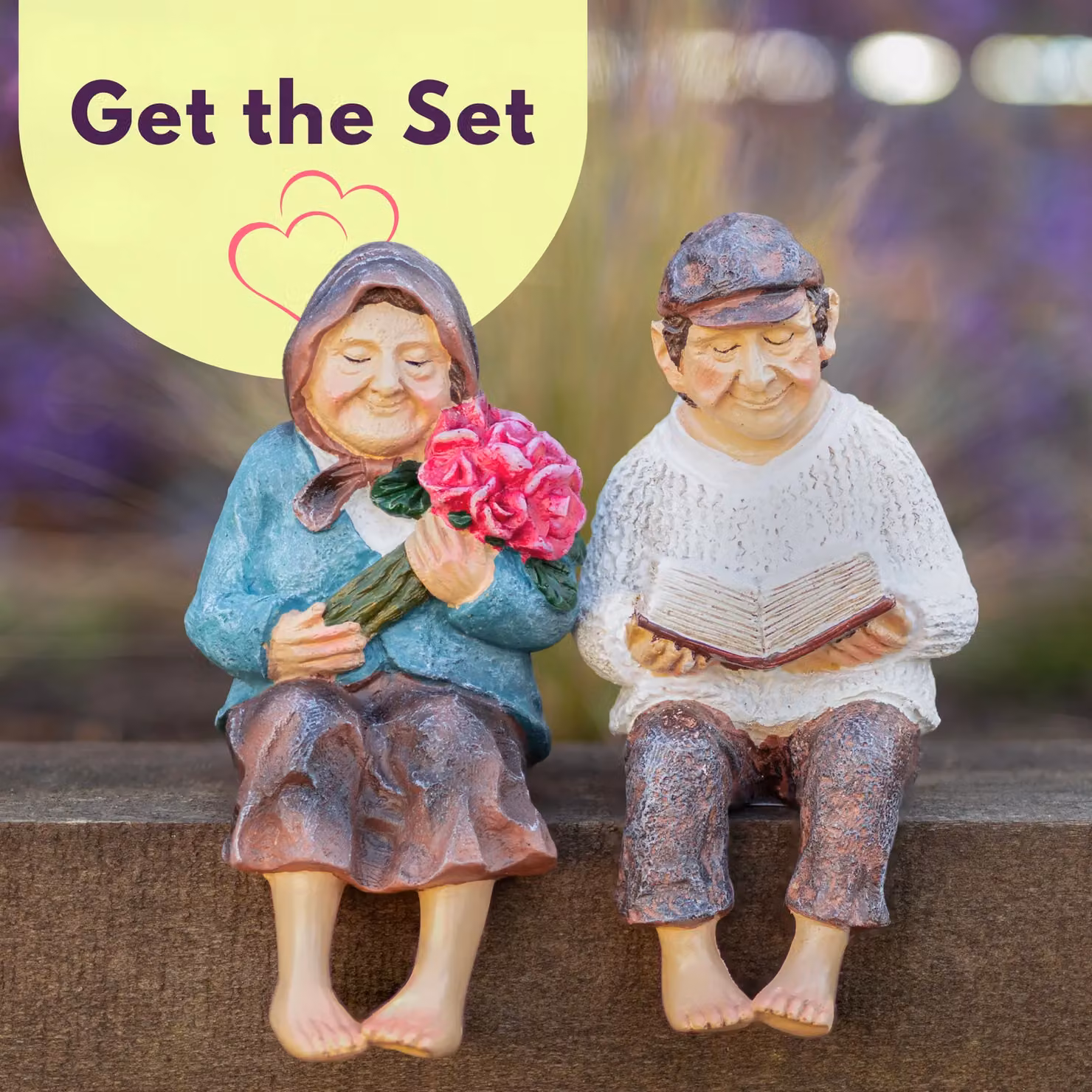 Marco Paul Sitting Grandparent Multicolour Polyresin Garden Ornaments – 10