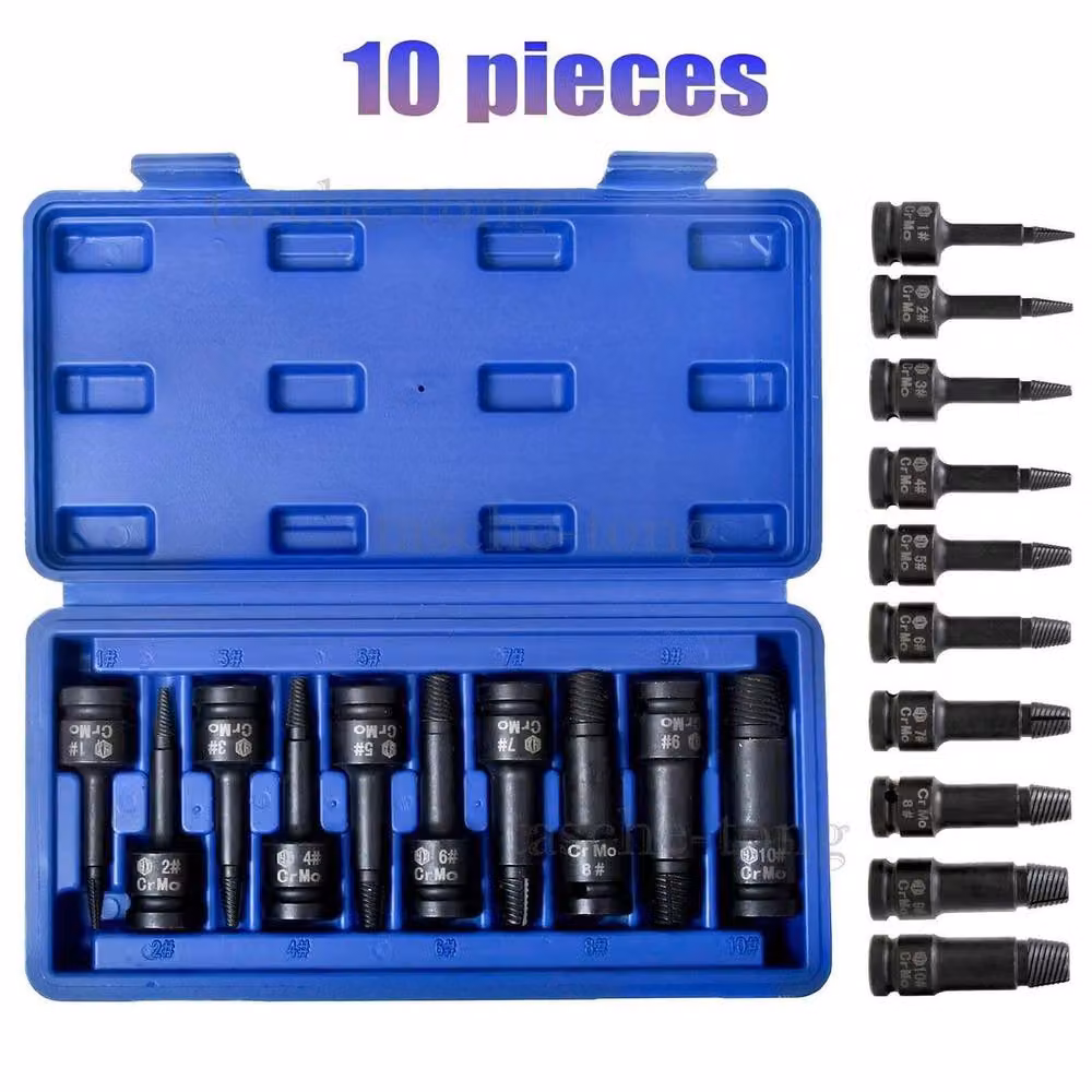 SPETLEK Damaged Bolt and Nut Remover Set, 3-22mm, Black Chrome Molybdenum Steel – 3