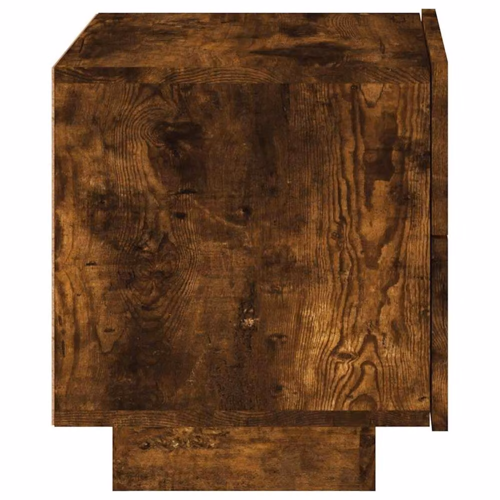 Berkfield Home Decorative Bedside Cabinet with Integrated LED Lights, Smoked Oak, Brown, W: 70 cm, D: 36 cm, H: 40.5 cm – 6