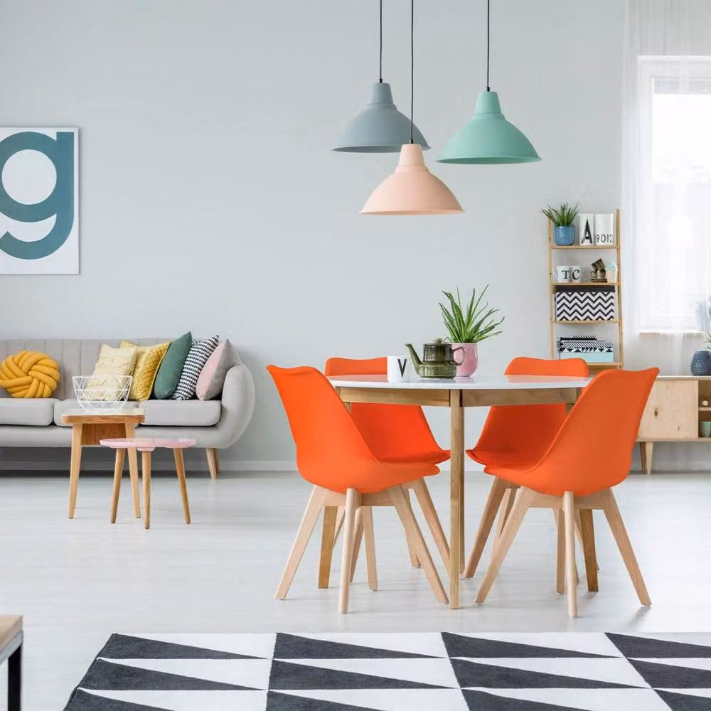 Bravich LTD Rocco Tulip Dining Chair in Orange, Set of 2 – 3