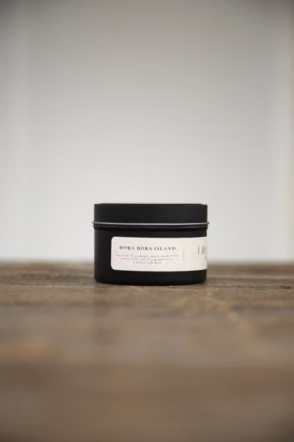 Imvelo Candle Co Bora Bora Travel Tin Candle in Black – 1