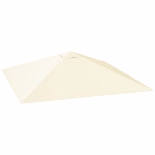 Outsunny Replacement Gazebo Canopy Cover in White with UPF 50+ Protection