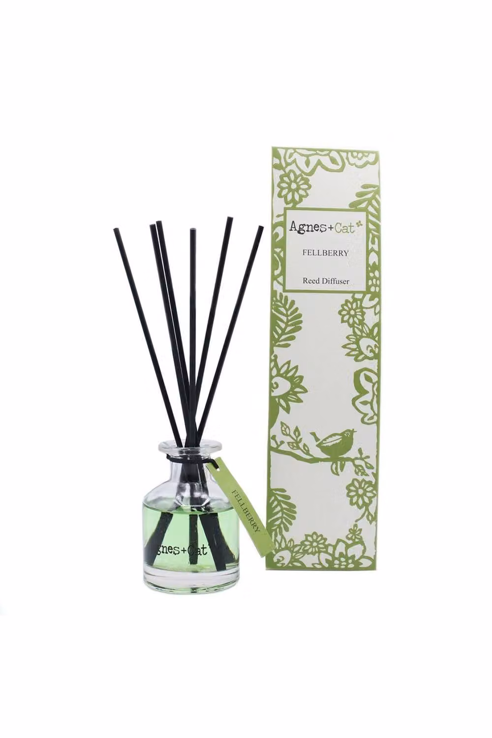 KDMD Fell Berry Reed Diffuser, 140ml, Wild Berries and Summer Freshness, Green