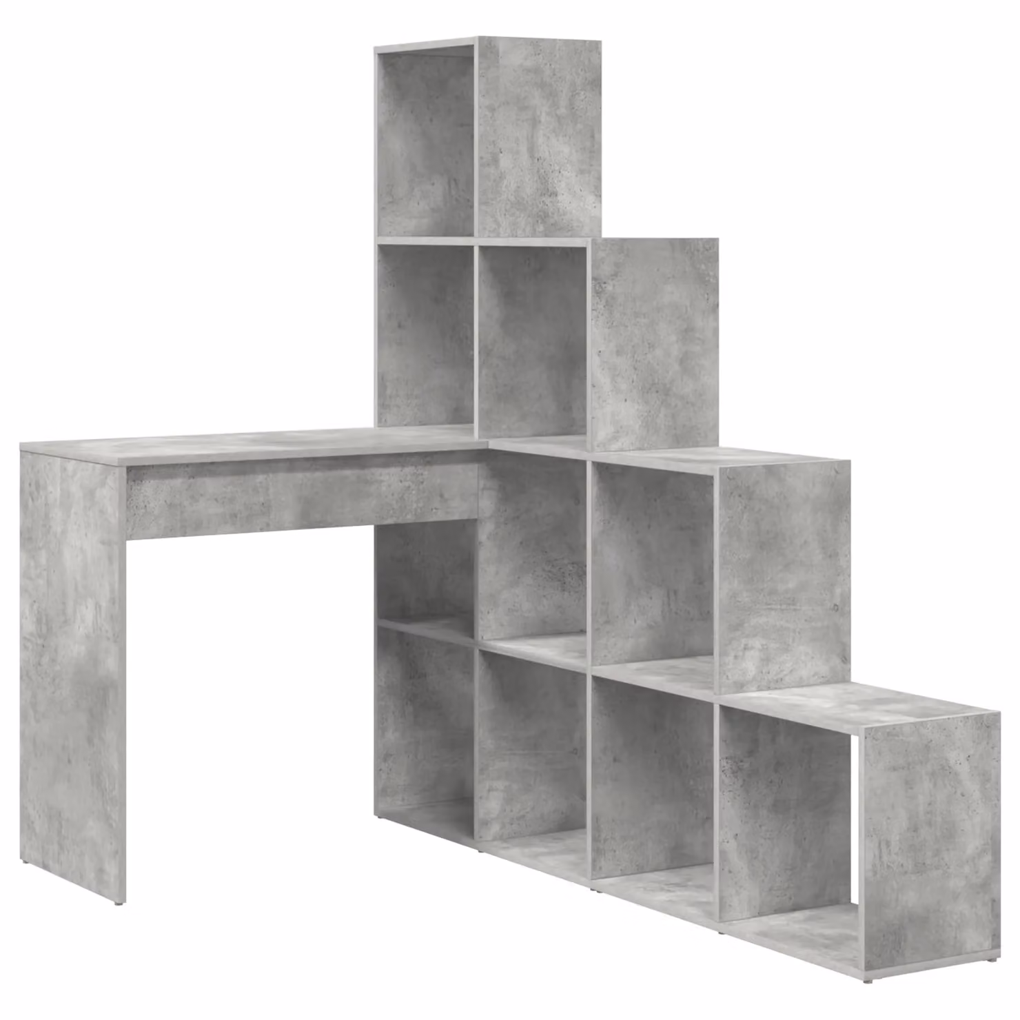 Berkfield Home Modern Corner Desk with Storage Shelf in Concrete Grey, W/D/H: 149.5 x 101.5 x 101.5 cm – 2