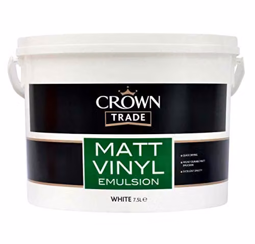 Crown Matt White Synthetic Resin Paint 7.5 l