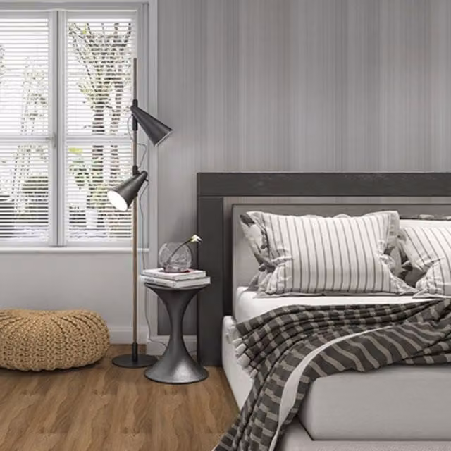 Neptune Matt Stripes Bathroom Wall Panel, Dark Grey, W: 100 cm, H: 240 cm, D: 1 cm