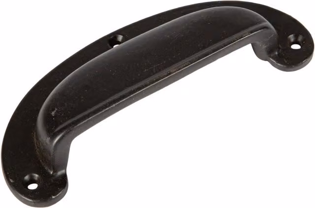 Hammer and Tongs Matt Black Iron Shell Cabinet Drawer Handle – 5