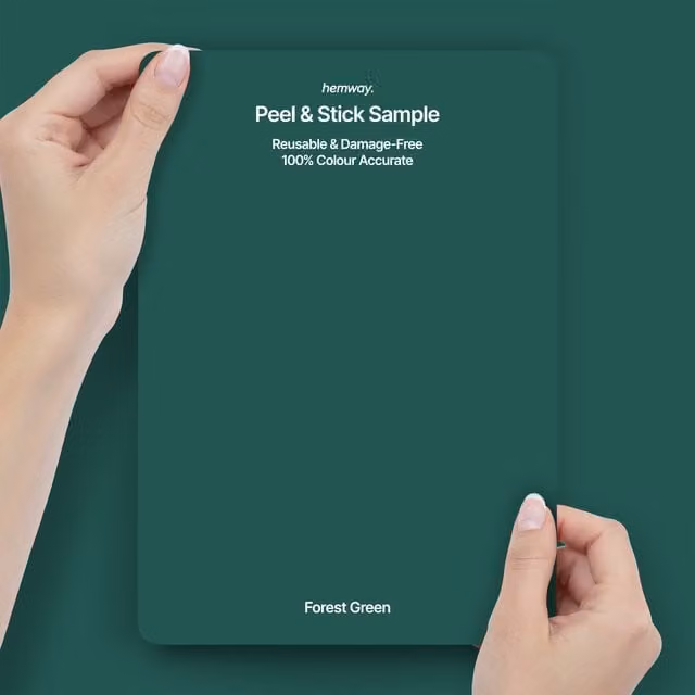 Hemway Interior Paint Sample Peel and Stick Swatch in Forest Green