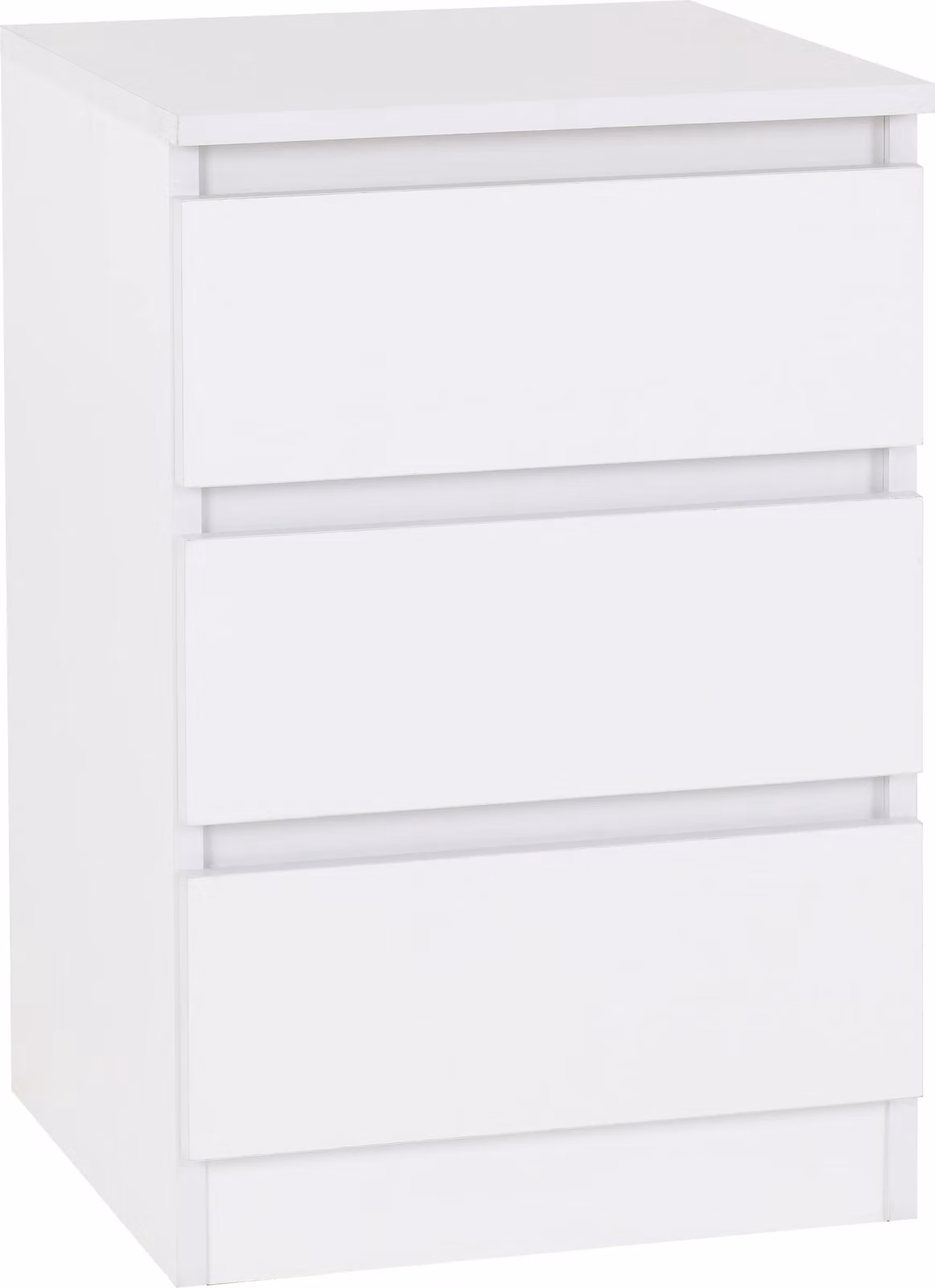 Seconique Malvern 3 Drawer Bedside Table in White – 2