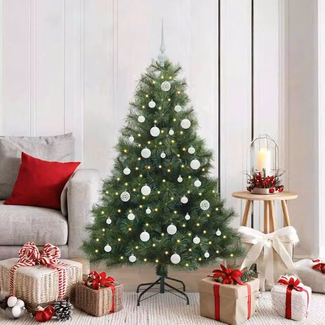 Berkfield Home Artificial Green Christmas Tree with 150 LEDs, Height: 150 cm