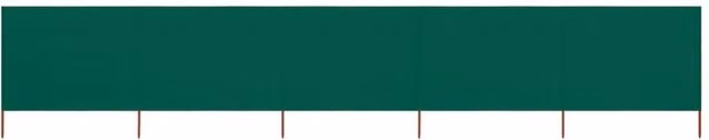 Berkfield Home 5-Panel Fabric Wind Screen, Green, W: 600 cm, H: 80 cm – 1