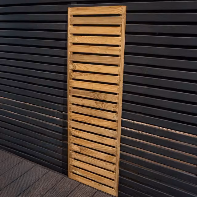 Forest Garden Brown Wood Ladder Trellis for Climbers and Ornamental Garden Support