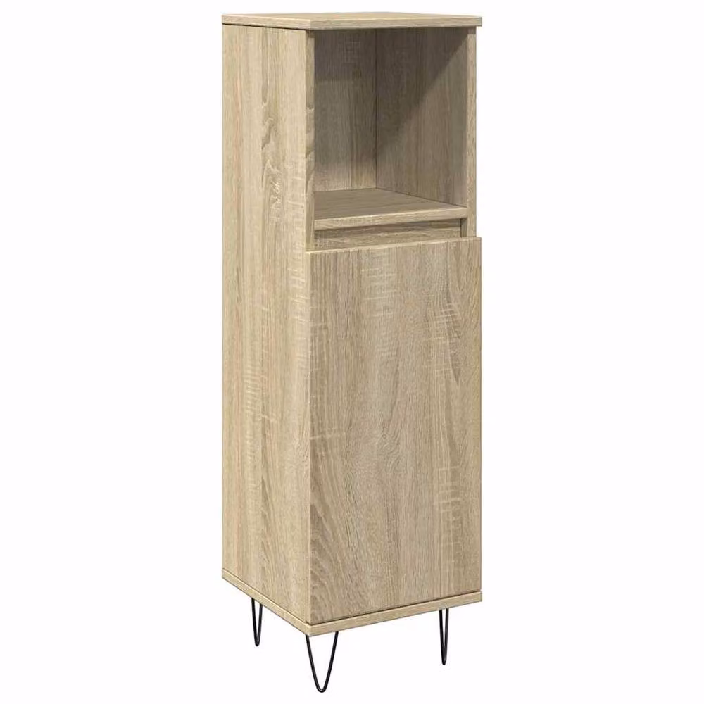 Berkfield Home 3 Piece Modern Bathroom Furniture Set in Sonoma Oak, Light Brown – 2