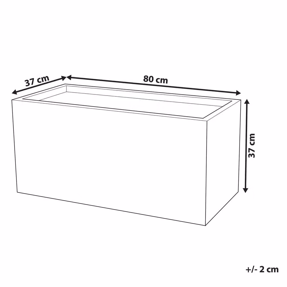Wyld and Coco Black Fibre Clay Planter Tub, H 80 x W 37 x D 38 cm – 3