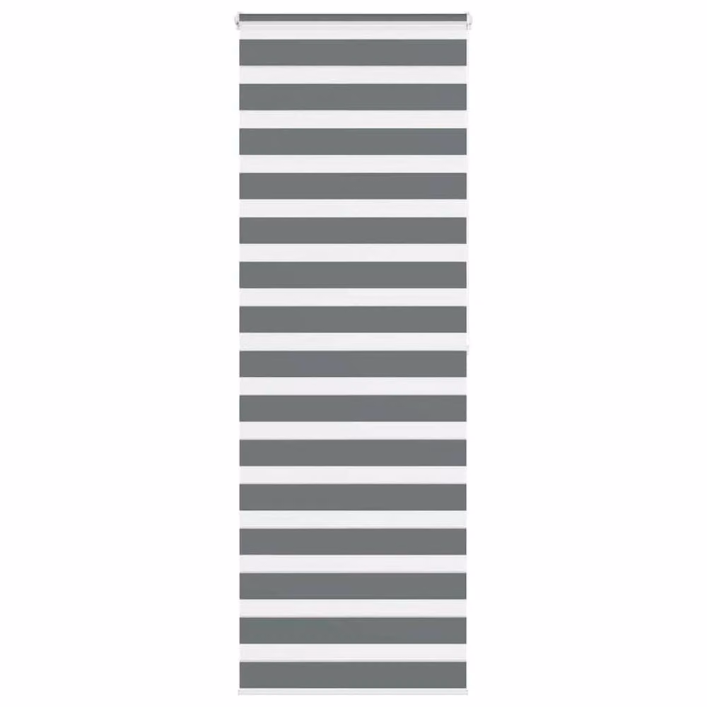 Berkfield Home Zebra Blind in Dark Grey, W: 75 cm, H: 200 cm – 2