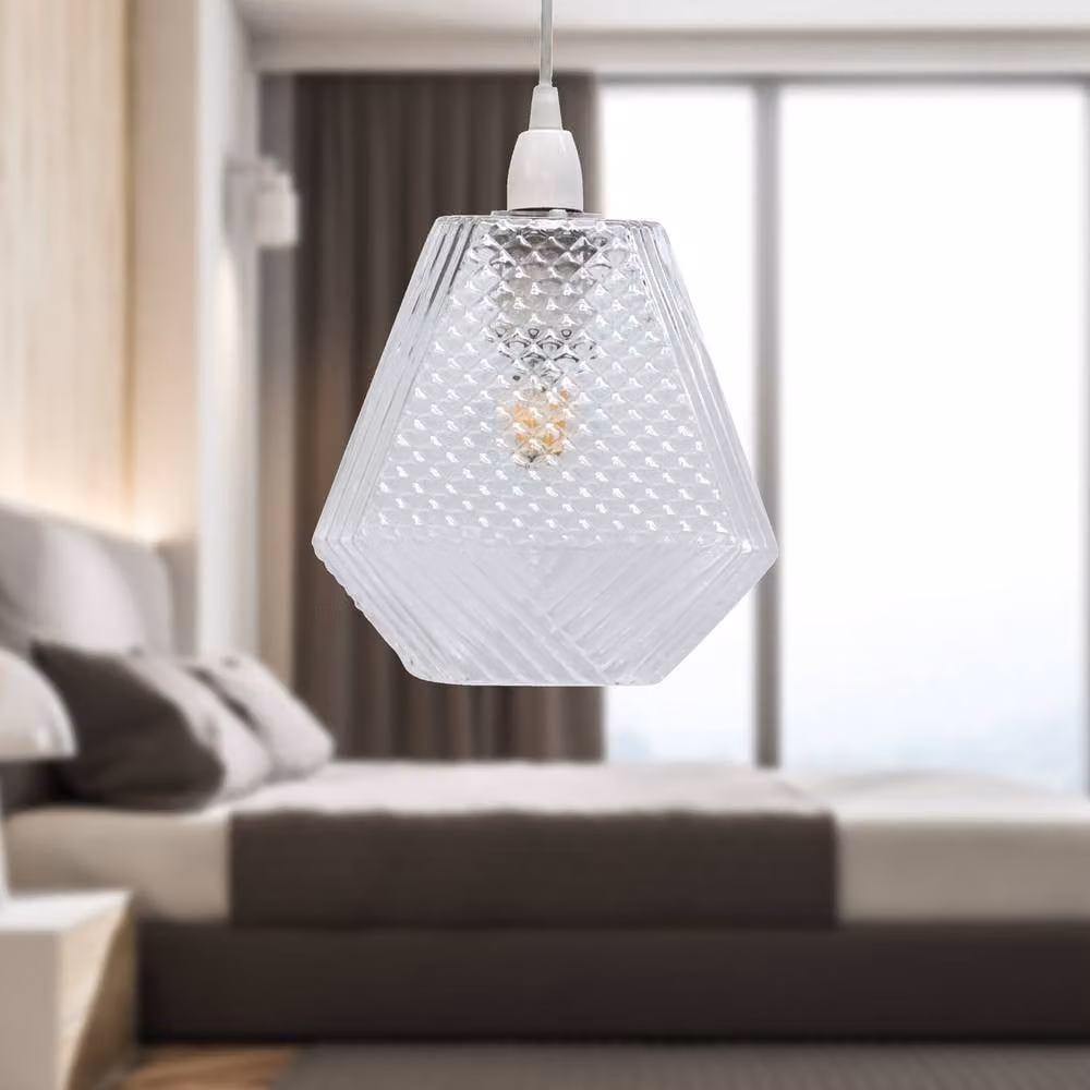 First Choice Lighting Lens Clear Glass Cone Pendant Shade – 2