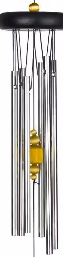 Woodstock Chimes Hanging Wind Chime in Black and Silver, W/D/H: 7.62 x 7.62 x 43.82 cm – 2