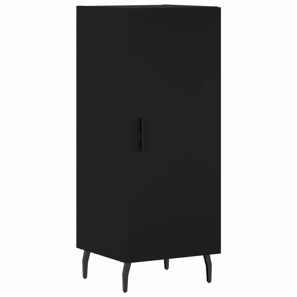 Berkfield Home Modern Black Sideboard in Matt Engineered Wood W/D/H: 34.5 x 34.5 x 90 cm – 3