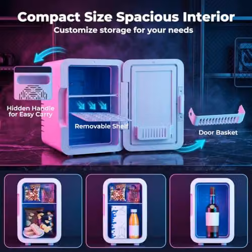 Spector 4L Mini Portable Fridge and Cooler/Warmer in White – 5