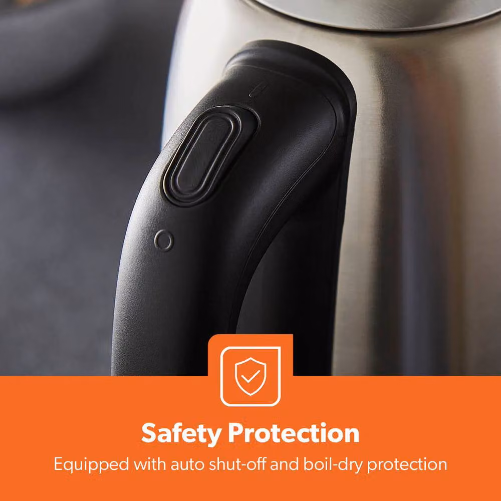 Geepas 2200W Stainless Steel Cordless Electric Kettle with Auto Shut-Off, 1.7 l, Silver – 4