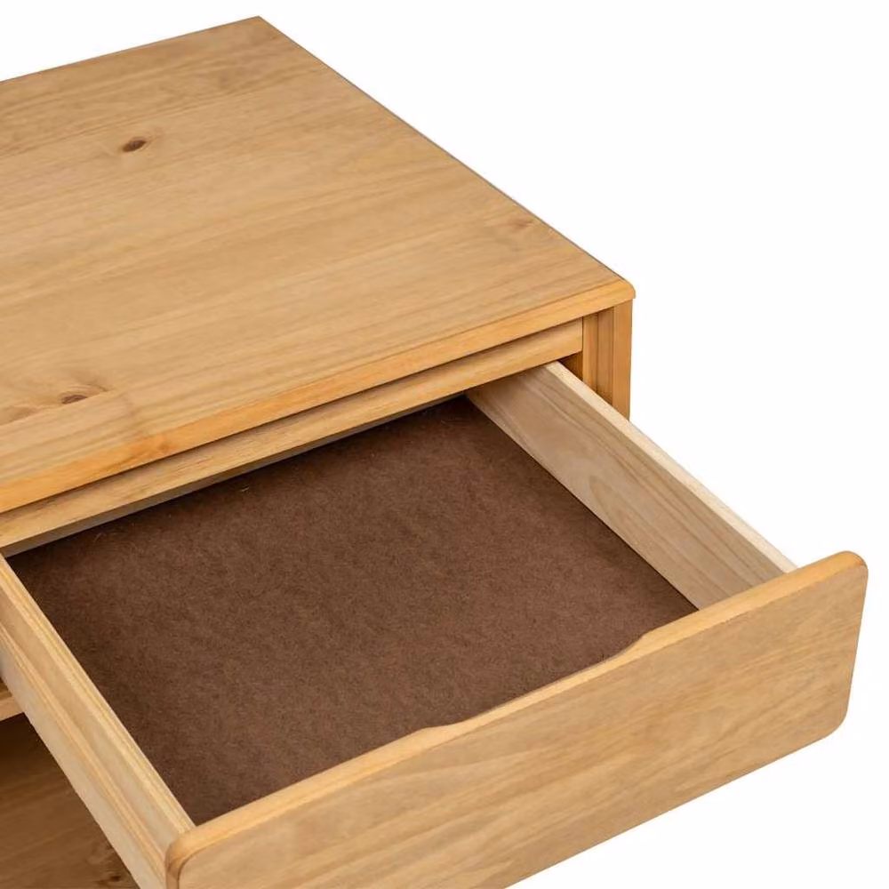 Berkfield Home SAUDA Coffee Table in Brown Oak and Pine Wood, W/D/H: 99 x 55 x 45 cm – 3
