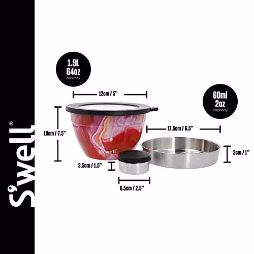 S'well Rose Agate Salad Bowl Kit, 1.9 l, Pink – 2