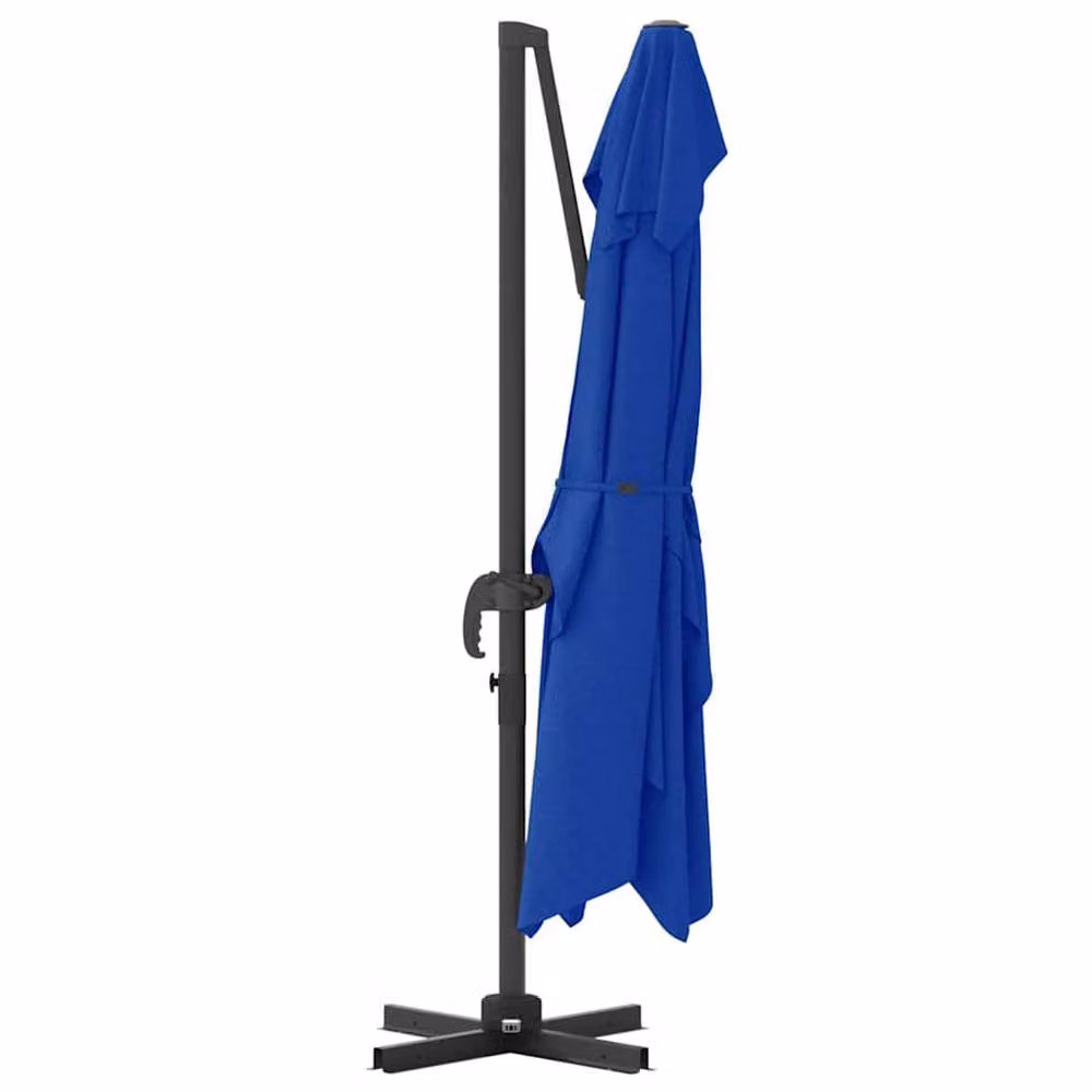 Berkfield Home Modern Azure Blue Cantilever Garden Umbrella with Polyester Canopy – 3