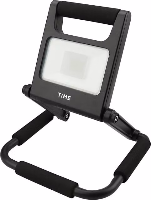 TIMELED 10W Rechargeable Folding LED Flood Light in Black