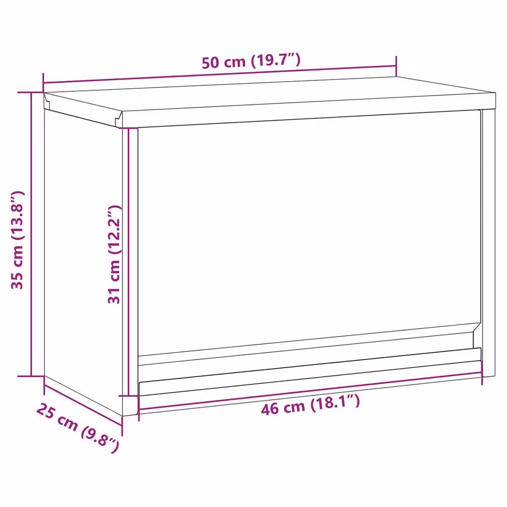 Berkfield Home Wall-Mounted Steel Tool Cabinet in Black and Grey, W/D/H: 50 x 25 x 35 cm – 5