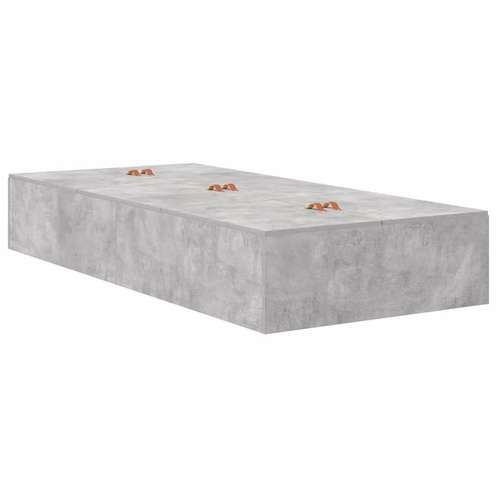 Berkfield Home Storage Bed Frame with Drawers, Grey, W: 90 cm, D: 200 cm – 2