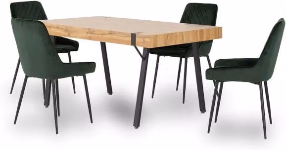Seconique Treviso Dining Set with Green Avery Chairs – 1