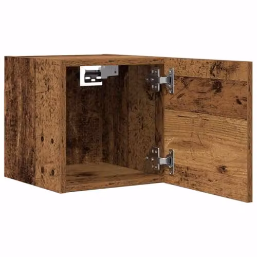 vidaXL Wall Mounted TV Cabinet in Brown Smoked Oak, W/D/H: 30.5 x 30 x 30 cm – 4