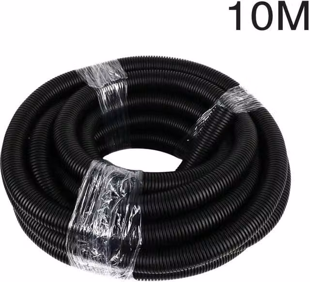 VOGREX Black Corrugated Flexible PVC Pond Hose for Garden Filter Pumps