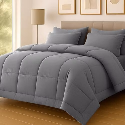 Pamposh Double Microfibre Coverless Duvet, 10.5 Tog, Grey, 200 x 200 cm – 1