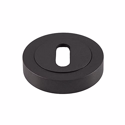 Loops 50mm Round Lock Profile Escutcheon with Concealed Fix in Matt Bronze – 2