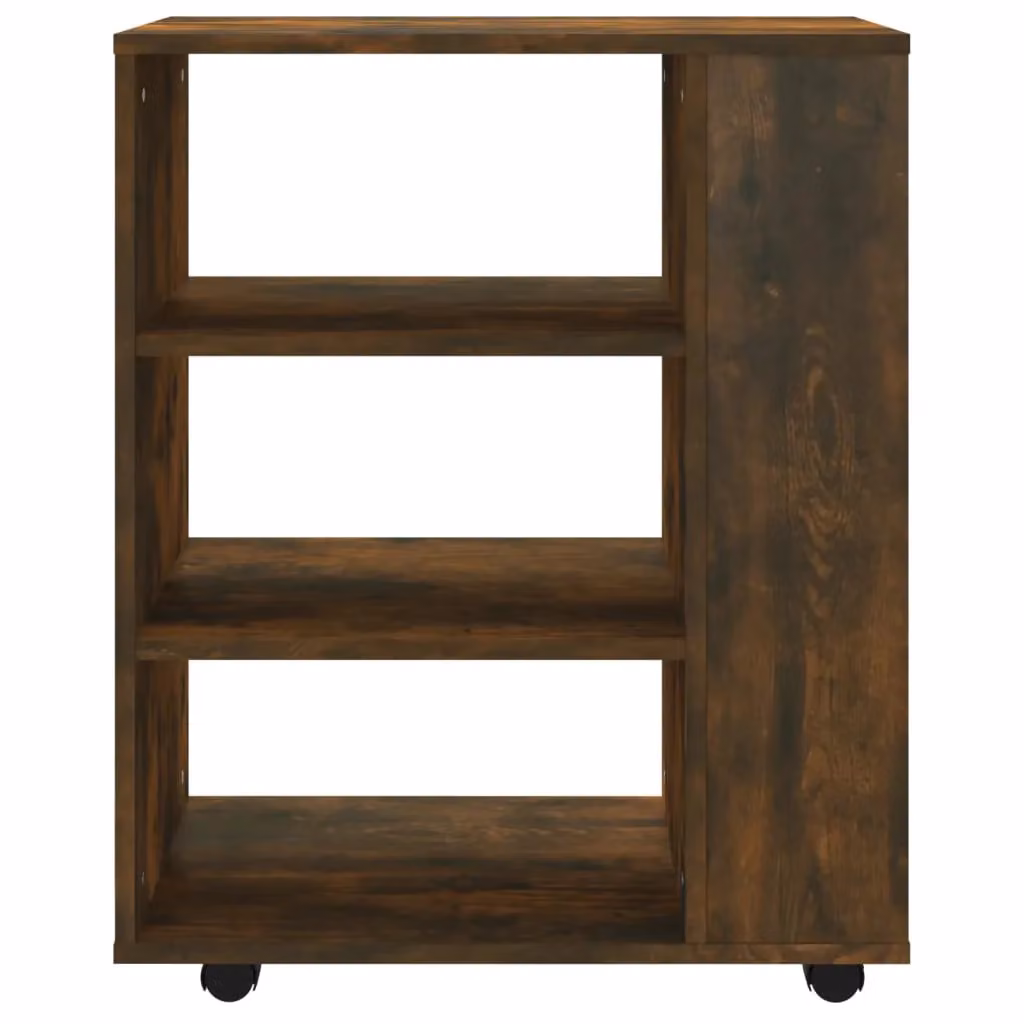 Berkfield Home Rolling Cabinet in Smoked Oak Brown, W/D/H: 60 x 35 x 75 cm – 4