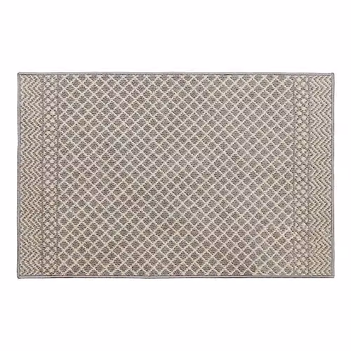 JVL Everley Machine Washable Latex Backed Runner Doormat, Grey, W: 80 cm, L: 120 cm – 1