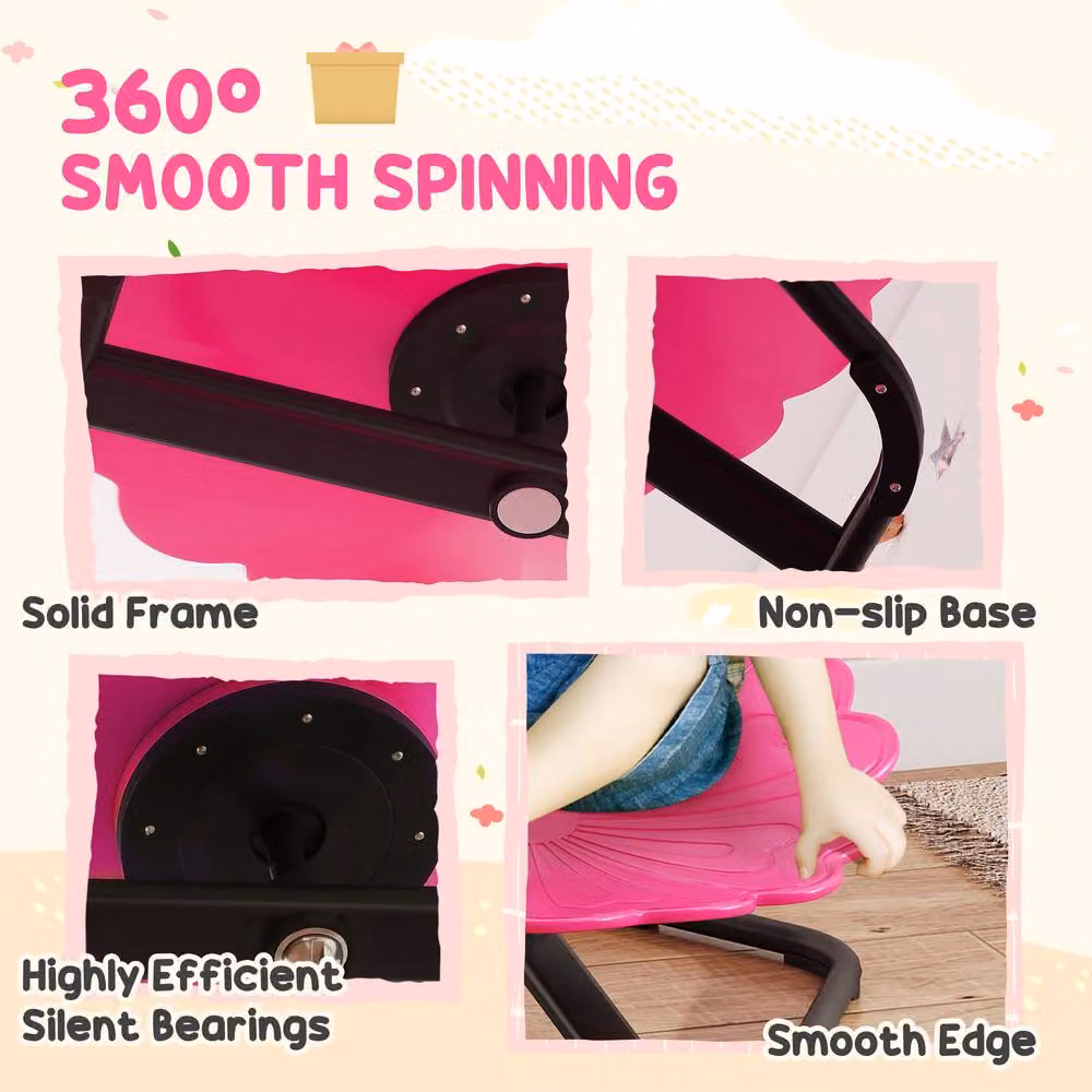 STILVORA Kids Sensory Spinning Chair in Pink – 3