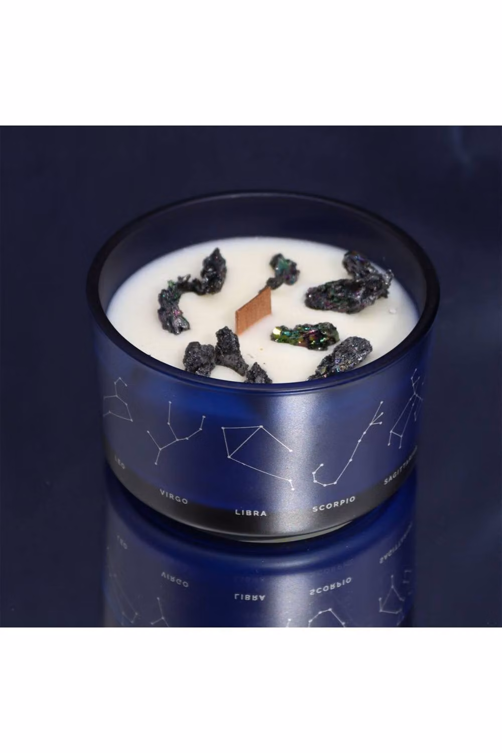 KDMD Capricorn Zodiac Blue Crystal Candle and Gemstone Bracelet Set – 3