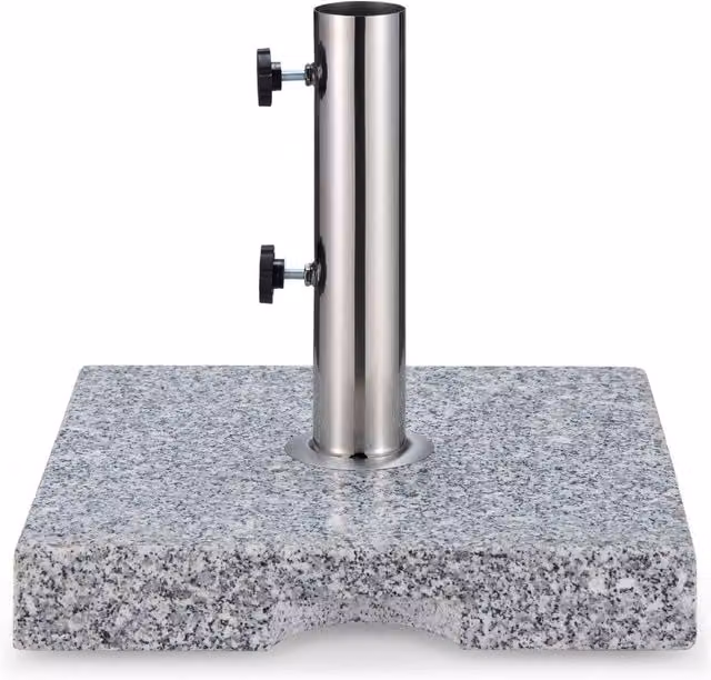 VonHaus Grey Granite Effect Square Heavy Duty Parasol Base