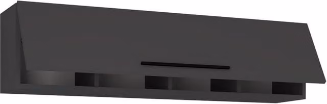 VCM Arila XL Wooden Wall Mounted Folding Cabinet in Dark Grey