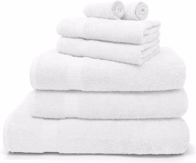 Velosso Luxury 100% Egyptian Cotton Towels, 550gsm, White